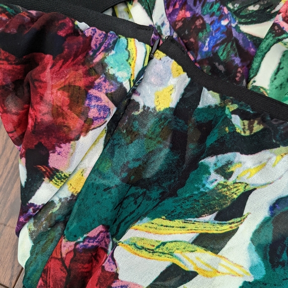 Rachel Rachel Roy Strapless Floral Mini Dress sz M - Picture 5 of 8